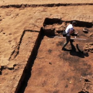 Excavations in a kitchen and storage room in Soba. Credit. M. Drzewiecki.